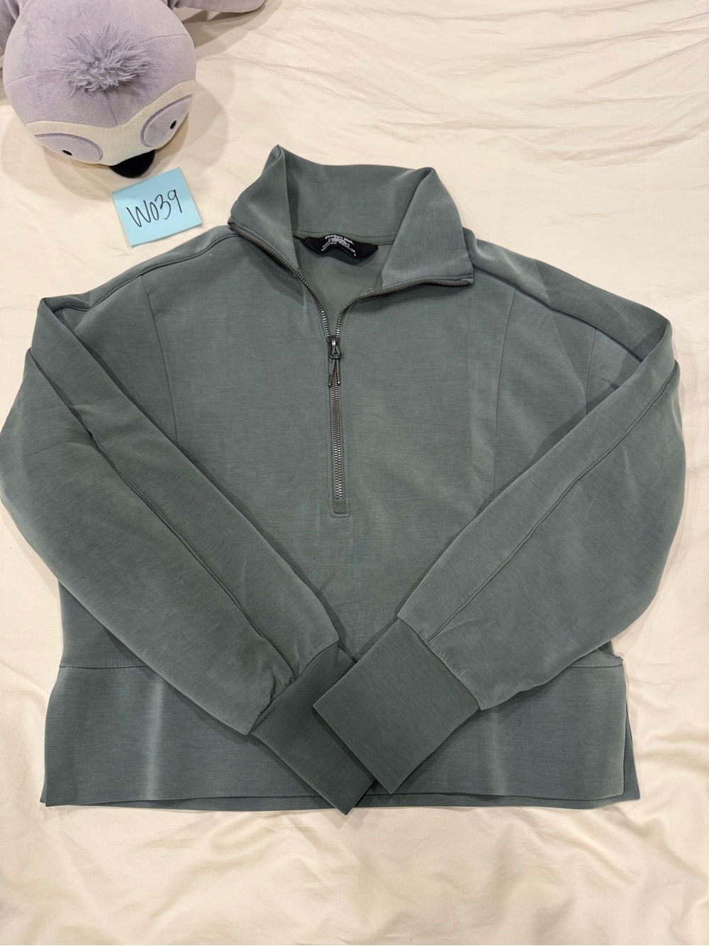 Women's Half-Zip Pullover Sweatshirt - Slate Sage